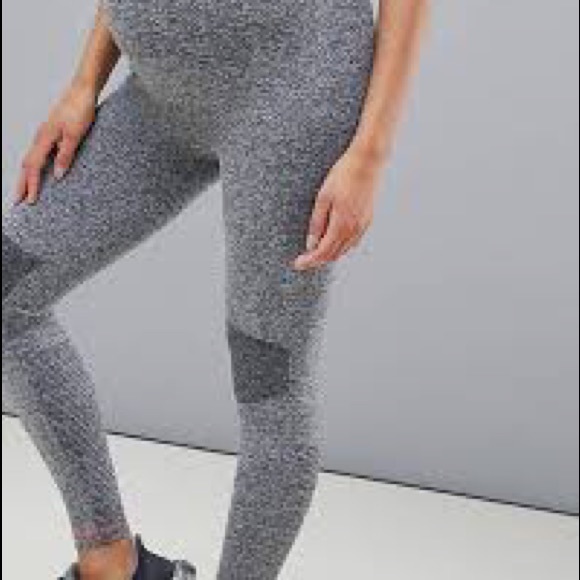 EUC Two Tone Maternity Leggings - Picture 2 of 4